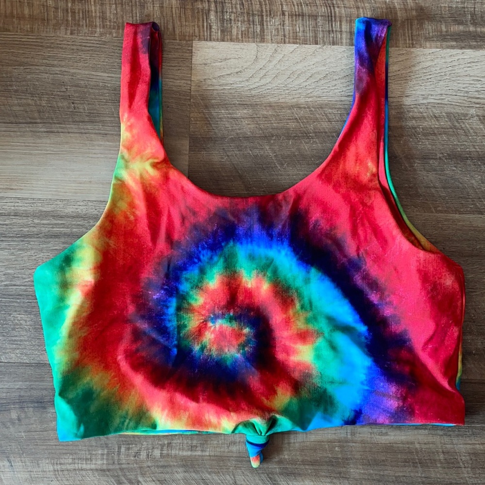 Nasty gal tie dye swim top size L